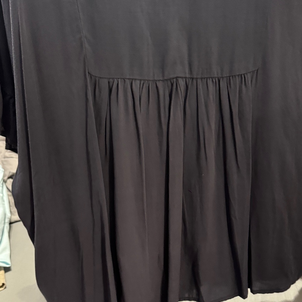 Andree Slate Blue Ruffled Blouse - Picture 3 of 6